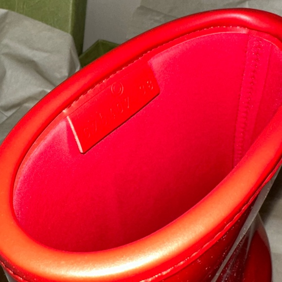 GUCCI Trip Horsebit Ankle Rain Boots in Red - Picture 5 of 14